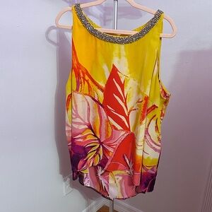 Like New Jennifer Lopez 2x Halter Top Rhinestone Collar Slit Open Back